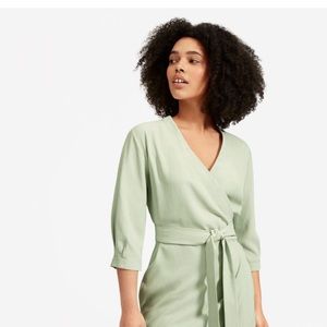 Everlane Mint green wrap dress